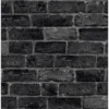 Fresco House Brick Black Wallpaper