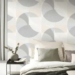 Elle Decoration Geometric Light Grey Beige Wallpaper -Famous Wallpaper Store 13027942 2074973364539217