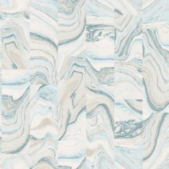 Organic Textures Agate Tile Turquoise Wallpaper