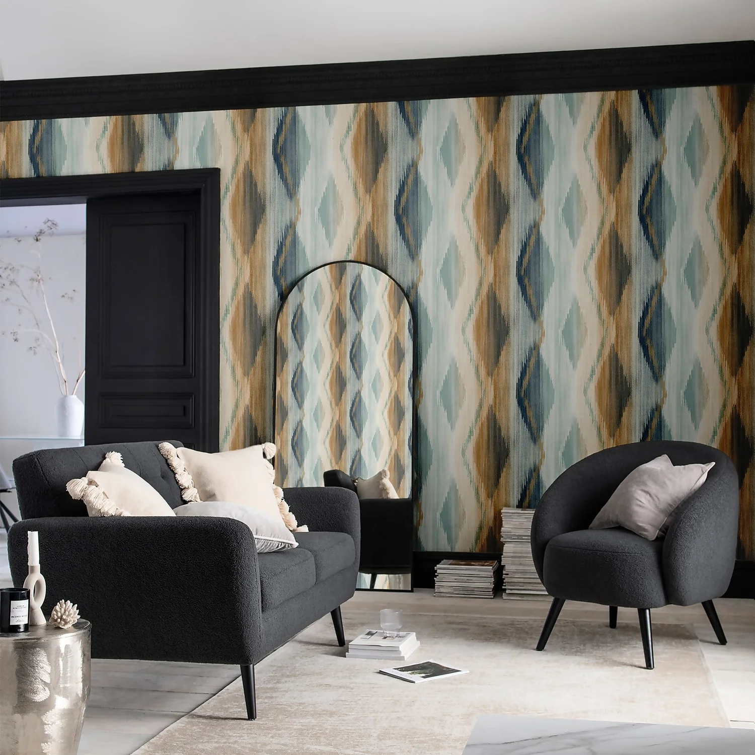 Next Abstract Ikat Orange Wallpaper Next Abstract Ikat Orange Wallpaper -Famous Wallpaper Store 13827412 1184969248408825