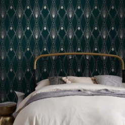 Next Deco Geometric Teal Wallpaper -Famous Wallpaper Store 13827414 1634969279845510