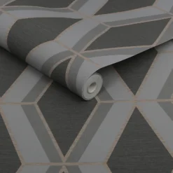 Next Optical Triangle Grey Wallpaper -Famous Wallpaper Store 13960886 1564998027057852