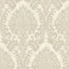 Grandeco Chenille Damask Cream Textured Mid Sheen Wallpaper -Famous Wallpaper Store 13980234 2135000057416242