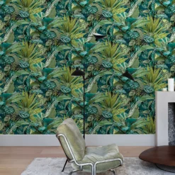 Grandeco Tropical Vista Green Textured Matt Wallpaper -Famous Wallpaper Store 13980246 4754998777398448