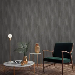Grandeco Fabric Plain Charcoal Textured Matt Wallpaper -Famous Wallpaper Store 13980248 1024998777249606