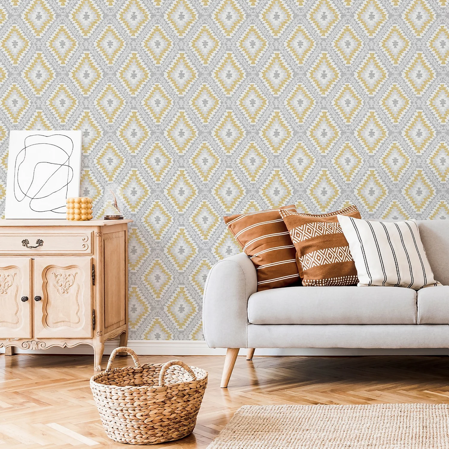 Superfresco Colours Aztec Geo Grey and Ochre Wallpaper Superfresco Colours Aztec Geo Grey And Ochre Wallpaper -Famous Wallpaper Store 13991827 3615003725799481
