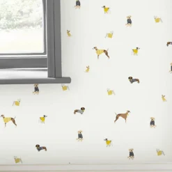 Joules Harbour Dogs Crème Wallpaper -Famous Wallpaper Store 13991838 5355003724432159