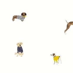Joules Harbour Dogs Crème Wallpaper -Famous Wallpaper Store 13991838 7855003724354456