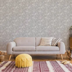 Fresco Artisan Leaf Grey Wallpaper -Famous Wallpaper Store 13991879 5245003723099943