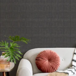 Superfresco Colours Illusion Charcoal Wallpaper -Famous Wallpaper Store 13991880 1735003726455749
