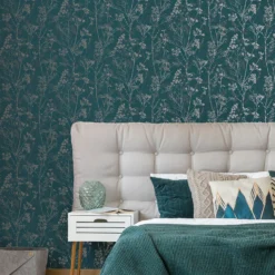 Superfresco Colours Hedgerow Teal Wallpaper -Famous Wallpaper Store 13991911 8035003726551917